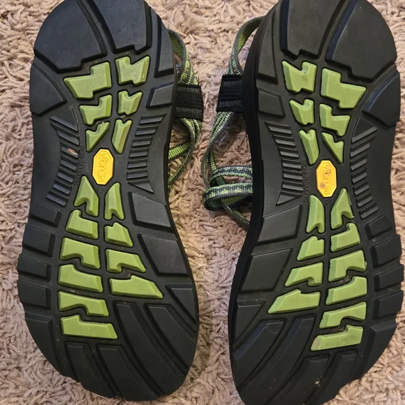Chaco Green and Black Women's Sandals - Picture 2 of 2
